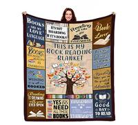 OSAM SPACE Book Lovers Gifts Reading Blanket for Bookworm Bookish Throw Librarian Gifts Ideas for Book Club Blanket 60"x50"