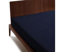 osama home Double Fitted Sheet, 175 x 200 cm, 100% Cotton, OekoTex Certified Fresh and Breathable, Double Mattress Protector with Elastic, Fitted Bottom Sheet 30 cm