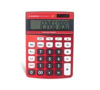 Osama METALCOLOR 12 Digit Desktop Calculator with Tilted Display - Red and Black