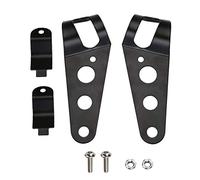 OSAN Motorcycle Headlight Mount Brackets 35mm-43mm Fork Ear for Chopper Cafe Racer (Black)