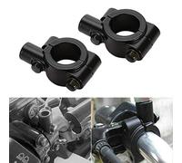 OSAN Universal Motorcycle Handlebar Mirror Mount 10mm 7/8" Black Aluminum Clamp