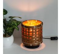 Osasy Bedside Lamp Unique Rattan Table,Woven Wicker Desk Lamp Warm Light Decorative lamp (Rustic Boho, 1)