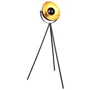 Osasy Retro Studio Floor Lamp - Vintage Black Gold With Ø 34 cm Lampshade, Max. 60W, 147cm Height - Metal Lamp for Living Room, Bedroom
