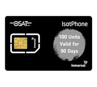 OSAT Inmarsat Isatphone 2 & Pro GSPS Prepaid SIM Card - 100 Units / 90 Day Validity for Satellite phones - Ready to Activate Online, Voice, SMS Text Messaging