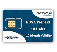 OSAT Thuraya NOVA Prepaid SIM Card with 10 Units (11 Minutes) 30 Days Validity for XT LITE, XT-PRO DUAL, XT PRO, ONE Smart Satellite Phones - Voice, Text Messaging, SMS