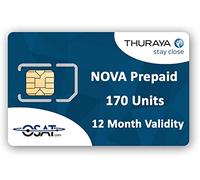 OSAT Thuraya NOVA Prepaid SIM Card with 170 Units (200 Minutes) 365 Days Validity* for XT LITE, XT-PRO DUAL, XT PRO, ONE Smart Satellite Phones - Voice, Text Messaging, SMS