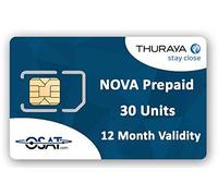 OSAT Thuraya NOVA Prepaid SIM Card with 30 Units (35 Minutes) 365 Days Validity* for XT LITE, XT-PRO DUAL, XT PRO, ONE Smart Satellite Phones - Voice, Text Messaging, SMS