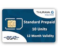 OSAT Thuraya STANDARD Prepaid SIM Card with 10 Units (6 Minutes) 30 Days Validity* for XT LITE, XT-PRO DUAL, XT PRO, ONE Smart Satellite Phones - Voice, Text Messaging, SMS
