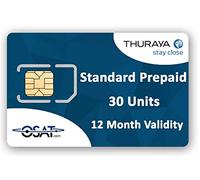 OSAT Thuraya STANDARD Prepaid SIM Card with 30 Units (20 Minutes) 30 Days Validity for XT LITE, XT-PRO DUAL, XT PRO, ONE Smart Satellite Phones - Voice, Text Messaging, SMS