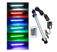 OsAtNb Submersible Fish Tank Light,Submersible Aquarium Light Marine LED Aquarium Light RGB Multicolor Underwater for Reef Plant Fish Tank (18CM)