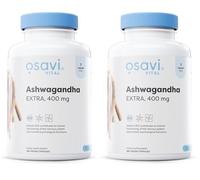 Osavi Ashwagandha Extra 400 mg - 180 Vegan Capsules | Stress & Wellbeing Support | Vegan Capsules with Ashwagandha & B12 to Enhance Stress Resilience | Mental Balance & Reduce Fatigue (Pack of 2)