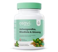 Osavi Ashwagandha, Rhodiola & Ginseng - 60 Vegan Capsules | Stress & Energy Support | Powerful Blend with KSM-66® Ashwagandha | Rhodiola & Ginseng Root Extracts for Resilience | Focus & Vitality