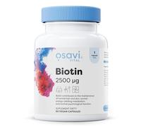 Osavi Biotin 2,500 μg - 60 Vegan Capsules | Essential Beauty Vitamin for Healthy Hair, Skin & Nails | Supports Metabolism & Nervous System | Clean Label | Vegan-Friendly
