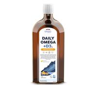 Osavi Daily Omega + D3 - 500 ml | 1600 mg Omega-3 per Serving | Supports Heart Health, Brain Function, Vision, and Immune System | Includes 2000 IU Vitamin D | Natural Lemon Flavour | Made in Norway
