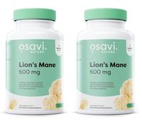 Osavi Lion’s Mane 600 mg - 60 Vegan Capsules | Hard Capsules with Hericium Erinaceus Extract | Standardized for Polysaccharides and Beta-Glucans (Pack of 2)