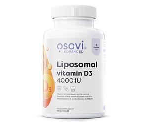 Osavi Liposomal Vitamin D3 4000 IU - 120 Vegan Capsules | Liposovit®-D3 Capsules | High Absorption & Gentle on Stomach | Supports Immune System, Bones, Teeth & Muscle Function