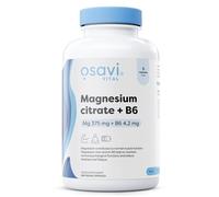 Osavi Magnesium Citrate + B6, 375 mg + 4.2 mg - 180 Vegan Capsules | Supports Energy, Muscle Function & Nervous System | Magnesium Citrate with Vitamin B6 for Stress Relief & Vitality