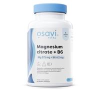 Osavi Magnesium Citrate + B6, 375 mg + 4.2 mg - 90 Vegan Capsules | Supports Energy, Muscle Function & Nervous System | Magnesium Citrate with Vitamin B6 for Stress Relief & Vitality