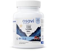 Osavi Norwegian Cod Liver Oil 1000 mg - 60 Softgels | Lemon Flavor | DHA & EPA for Heart, Brain & Vision Health | Supports Immune Function | Sourced from Wild Atlantic Cod