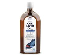 Osavi Norwegian Cod Liver Oil 1000 mg Omega 3 - 500 ml | Orange Flavor | DHA & EPA for Heart, Brain & Vision Health | Supports Immune Function | Sourced from Wild Atlantic Cod