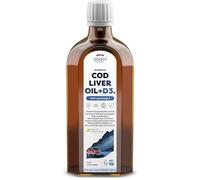Osavi Norwegian Cod Liver Oil + D3, 1000 mg Omega 3, Lemon - 250 ml | High in DHA & EPA for Brain, Heart & Vision Health | Supports Immune System Function | Sustainably Sourced from Wild Atlantic Cod
