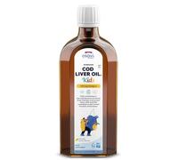 Osavi Norwegian Cod Liver Oil Kids - 250 ml | 500 mg Omega-3| Supports Brain Function, Vision, Heart Health, Immune System | Includes 135 µg Vitamin A | Lemon Flavour | Made in Norway