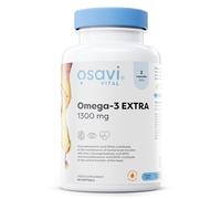 Osavi Omega-3 Extra Molecularly Distilled 1300 mg - 60 Softgels | Lemon Flavor | EPA & DHA for Heart Health, Brain Function, and Vision I Molecular Distillation for Maximum Purity