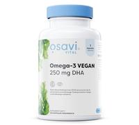 Osavi Omega-3 Vegan, 250 mg DHA - 120 Softgels | Highly Concentrated Algae Oil from Schizochytrium sp. | Supports Brain, Vision & Heart Health | Vegan-Friendly Tapioca Softgel