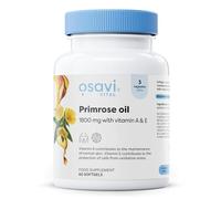 Osavi Primrose Oil 1800 mg with Vitamin A & E - 60 Softgels | Cold-Pressed Evening Primrose Oil with GLA, Enriched with Vitamin A & E | Supports Skin Health & Cell Protection