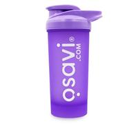 OSAVI Shaker, Purple - 700 ml | Easy-to-Use with Measuring Cup & Metal Ball | Dishwasher Safe & BPA Free