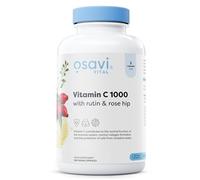 Osavi Vitamin C 1000 with Rutin & Rose Hip - 180 Vegan Capsules | Buffered Calcium Ascorbate | Supports Immunity, Collagen Formation & Iron Absorption | Gentle on The Stomach