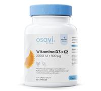 Osavi Vitamin D3 + K2, 2000 IU + 100 μg - 60 Capsules | Supports Bone & Teeth and Immune System Health | With Quali®-D and K2VITAL® for High Absorption | MCT Oil-Based Formula
