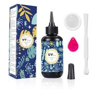 OSBANG Crystal Clear Hard UV Resin Upgraded Formula Ultraviolet Fast Curing Resin for Jewelry Making Craft Decoration, Hard Transparent Glue Solar Cure Sunlight Activated Resin (100g)