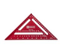 Osbauer 180mm (7 inch) Rafter Square Metric Carpenters Speed Set Square 90 Degree Roofing Angle Measuring Aluminium - Red