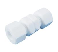 OSBCMZGE Bulkhead 1 2 3 4 6 8 10-35mm Tube OD PTFE Compression Union Connector Coupler Fitting High Temperature Resistance (6mm)