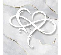OSBELE Metal Infinity Heart Wall Art Decor, Metal Heart Wall Decoration, Forever Infinity Wall Sculpture Sign, for Living Room Hanging, Wedding Metal Wall Art Ornaments