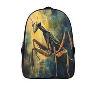 OSBELE Praying Mantis Children Backpack Wildlife School Bag Rucksack for Girls Boys Backpacks Large Capacity Kids Back Pack Lightweight School Bags for Teenagers Students 16inch