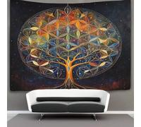 OSBELE Tree of Life Tapestry Wall Hanging,Sacred Geometry Tapestries Wall Tapestry Decor for Living Room Bedroom Dorm 180cmx230cm