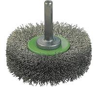 Osborn 2506342 Wheel Brush Crimped of Stainless Steel Wire, 0 V, Silver/Green