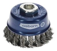Osborn 2608151 Cup Brush M14 Knotted of Steel Wire, 0 V, Silver/Blue