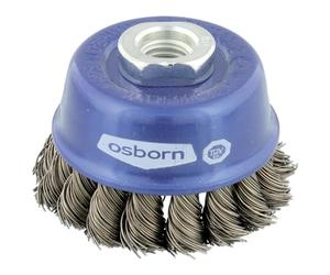 Osborn 2608151 M14 Steel Wire Cup Brush, Silver/Blue, 65 mm