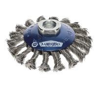 Osborn 2622151 Bevel Brush M14 Knotted of Steel Wire, 0 V, Silver/Blue