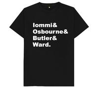 Osbourne Iommi Butler Ward Kids Womens Mens T Shirt XXL Black