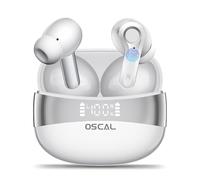 OSCAL Hibuds 5 Mini Bluetooth Wireless Headset 5.3 Quick Connect with Touch Control, IPX7 Waterproof Wireless Sports Headset for iPhone/Samsung/Android (White)