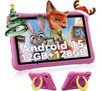 OSCAL Kids Tablet 10 Inch, Android 15 Tablet for Kids 3-12 Years, Octa-Core, 12GB RAM, 128GB ROM/512G TF, 5100mAh, Eye-Friendly HD, Parental Control, Kid-Proof Case, 5G WiFi, Great Gift for Child,Pink