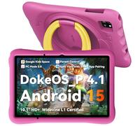 OSCAL Kids Tablet 10 Inch, Android 15 Tablet for Kids 3-12 Years, Octa-Core, 12GB RAM, 128GB ROM/512GB TF, 5100mAh, 5MP+8MP, Eye-Friendly HD, Parental Controls, Kid-Proof Case, WiFi&Bluetooth,Pink