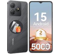 OSCAL Mobile Phones, FLAT 2 Android 15 Phone(2025)，12(4+8)+128GB/2TB TF Octa Core，Gemini AI，Mobile Phone for Sale，5000mAh，90Hz，6.56" HD+ Screen，4G/Dual Sim Unlocked/GPS/Fingerprint/Face ID-Black