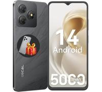 OSCAL Mobile Phones, Flat 2C Android 14 Phone (2025 Second Generation), 6(2+4) GB +64GB/2TB Octa Core Cheap Android Phone, 6.56Inch, 5000mAh Dual SIM Unlocked, 13MP Main Camera, 4G, FaceID/GPS, Black