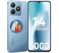 OSCAL Mobile Phones, Flat 2C Android 14 Phone (2025 Second Generation), 6(2+4) GB +64GB/2TB Octa Core Cheap Android Phone, 6.56Inch, 5000mAh Dual SIM Unlocked, 13MP Main Camera, 4G, FaceID/GPS, Blue
