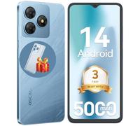 OSCAL Mobile Phones, Flat 2C Android 14 Phone (2025 Second Generation), 6GB +64GB/2TB Octa Core Cheap Android Phone, 6.56Inch, 5000mAh Dual SIM Unlocked, 13MP Main Camera, 4G, FaceID/GPS, Blue